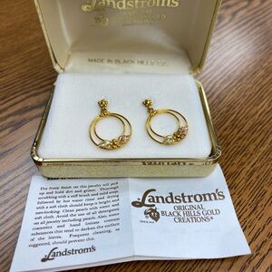 Landstrom’s black hills gold hoop earrings